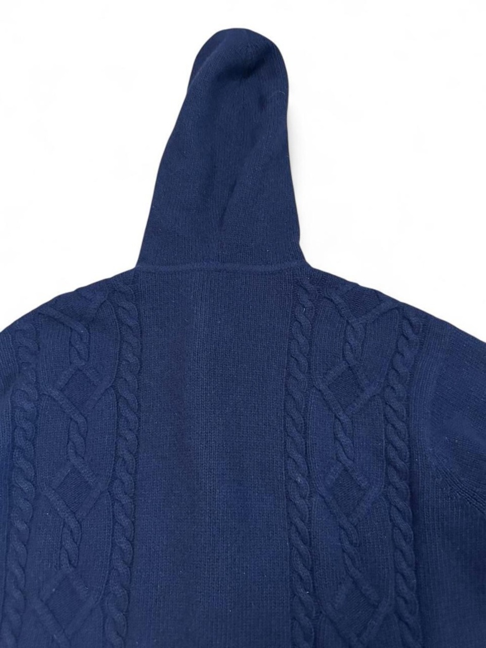 Lauren Ralph Lauren Vintage Women’s Blue Knit Wool Blend Cardigan Sweater Size L - Picture 4 of 4